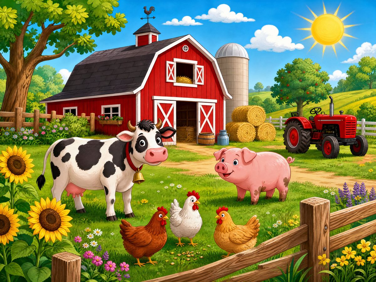 Find the Differences: Cute Farm Animals #1