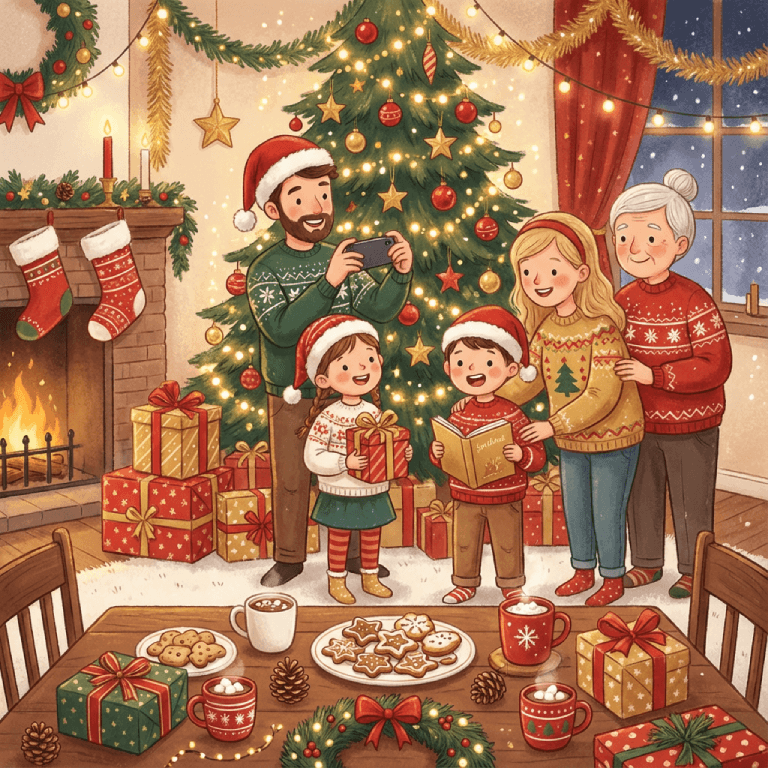Cozy Christmas Family