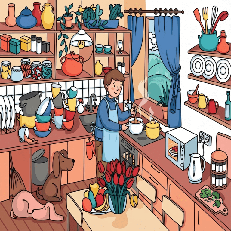 Puzzle picture for a spot-the-difference puzzle