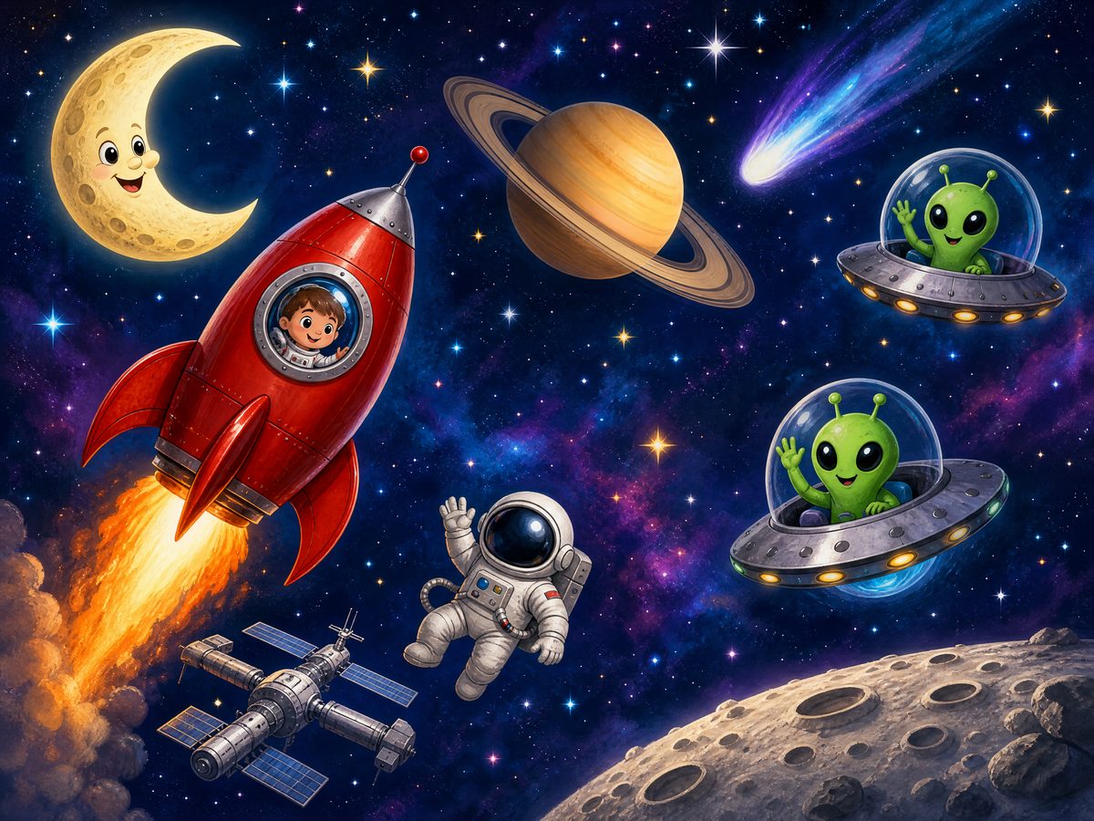 Find the Differences: Cosmic Adventure #1